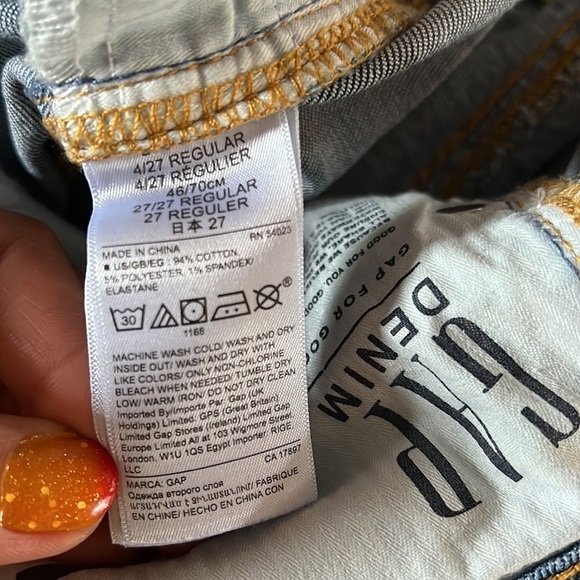 GAP DENIM‎ TRUE SKINNY HIGH RISE PAINT/ INK SPLASHED DISTRESSED SIZE 4/27R - Picture 11 of 15